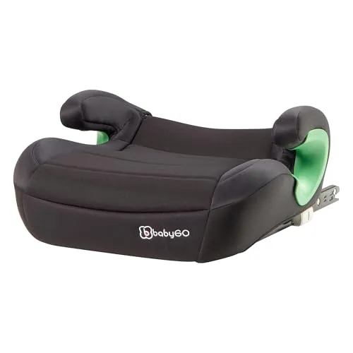 BabyGo Kindersitzerhöhung Bursa III Isize, schwarz - Kindersitz für 135-150 cm, sicher mit Isofix-Befestigung, ideal für sicheres Fahren im Auto.