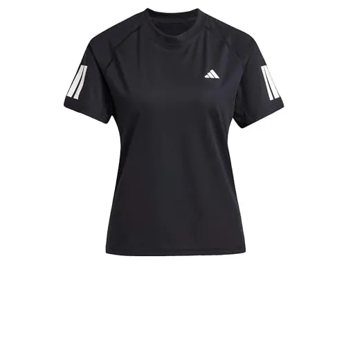adidas Women's Club 3 Stripe Tennis Climacool T-Shirt, Black, XS