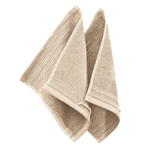 Erwin Müller Seiftuch Heidelberg 2er- Pack 100% Baumwolle beige Größe 30x30 cm - leichte Qualität, saugstark, schnelltrocknend, kompakt - ideal für Sport, Strand, Reisen (weitere Farben)