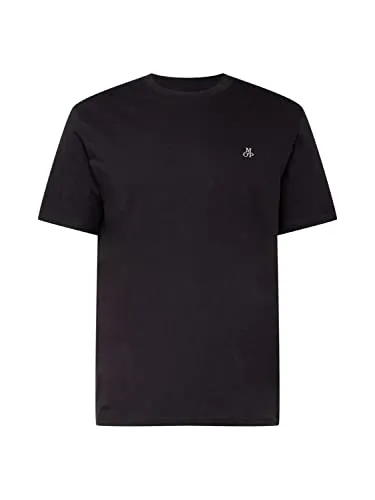 Marc O'Polo Herren T-Shirt aus Bio-Baumwolle, Schwarz (Black), L - T-Shirts für Herren aus 100% zertifizierter Bio-Baumwolle, bietet weichen Tragekomfort und ist vielseitig kombinierbar für jeden Anlass.