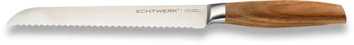 ECHTWERK Brotmesser Classic Edition, Küchenmesser, Edelstahl, Klingenlänge 20 cm, Griff aus Akazienholz