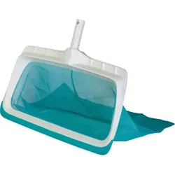 Gre Bodenkescher im Großformat - Poolzubehör für einfache und effiziente Reinigung, mit Clip On - Clip Off-System für müheloses Anbringen an Gre Stangen und hoher Blätteraufnahme.