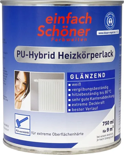 einfach Schöner PolyurethanHybrid Heizkörperlack glänzend, 750 ml