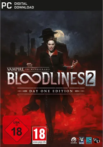 Vampire: The Masquerade Bloodlines 2 Day One Edition - [PC] - Action-Rollenspiel in der Welt der Dunkelheit, erlebe Seattle als uralte Vampirin. Mit exklusivem DLC 'Bloodlines Nostalgia Jukebox' für nostalgische Klänge.