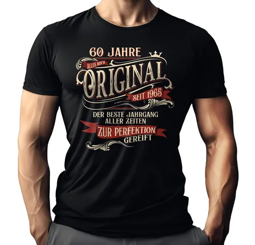LOBO NEGRO® T-Shirt als Geschenk zum 60. Geburtstag - zur Perfektion gereift seit 1965