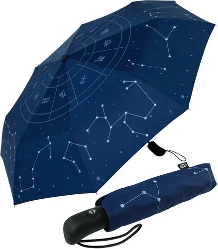 iX-brella Motiv-Design Damenschirm mit Automatik in blau von iX-brella