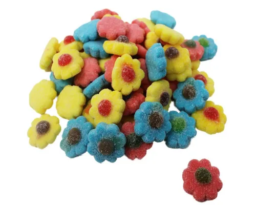Fruchtgummi Bären & Co. Süßigkeit, Fruchtgummi gezuckerte Blumen in verschiedenen Farben halal 300g