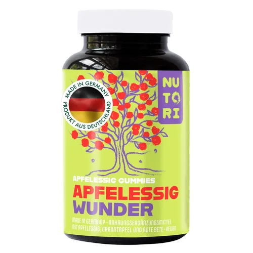 Apfelessig Gummies mit Vitamin B6, B12 & Jod – 60 Stück