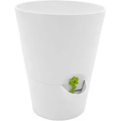 Emsa - Kräutertopf 17 X 13 Cm Mit Selbstbewässerung - Weiß - Blumentopf Mit Bewässerungsboden Und Wasserstandsanzeiger