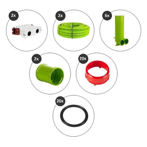 Wolf Zubehörpaket Rohbau DN125 Schlauch 75/63 von WOLF GmbH