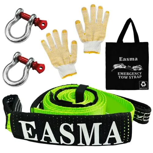 Abschleppseil, Easma Road Recovery Band mit 2 Fesseln 5 Meter 8 Tonnen