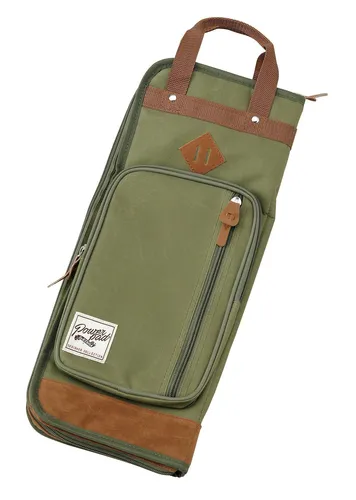 TAMA Powerpad Designer Stick Tasche - Moosgrün groß (TSB24MG), ideal für bis zu 12 Paar Sticks oder Mallets, schützendes Polsterfutter für optimalen Schutz