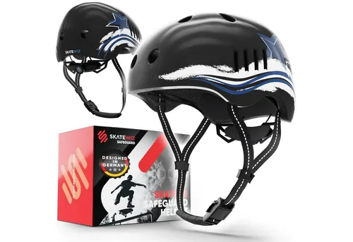 SKATEWIZ Fahrradhelm Kinder ab 6 Jahre Helm Kinder Mädchen & Jungen Skaterhelm, Helm Kinder viele Farben für Fahrrad Skateboard und Inline Skates