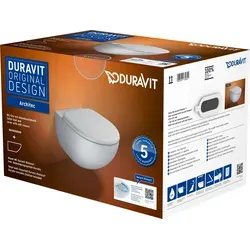 Duravit Architec Wand-WC-Set, Tiefspüler inkl. WC-Sitz von Duravit