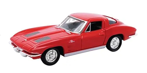 Toi-Toys Chevrolet Corvette 1963 Modellauto aus Metall Modell Auto Spielzeugauto 4-Varianten 94 (Rot)