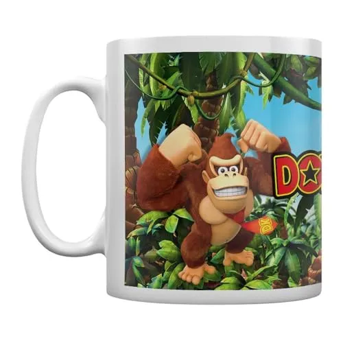 Pyramid International Donkey Kong (3D-Dschungel) weiße Tasse – 315 ml Keramiktasse – Einheitsgröße
