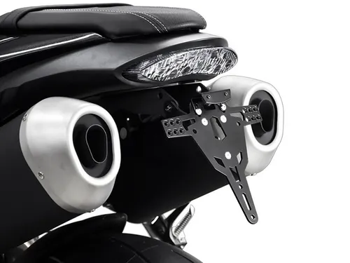 ZIEGER Kennzeichenhalter Pro für Triumph Speed Triple 1050 R - Motorradzubehör, hochwertiger Kennzeichenhalter in Schwarz, inklusive Adapterplatte und Montageset für eine einfache Installation und optimale Sichtbarkeit.