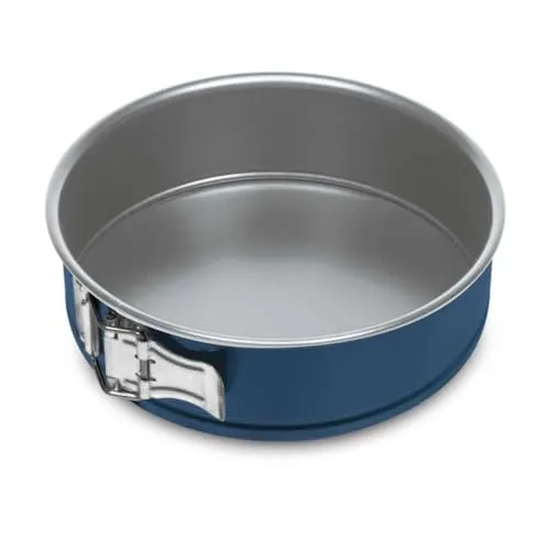 Guardini, Linie Xbake, Kuchenform zum Öffnen 1 Boden 22 cm, Stahl mit Antihaftbeschichtung, geringe Umweltbelastung, Grau/Blau