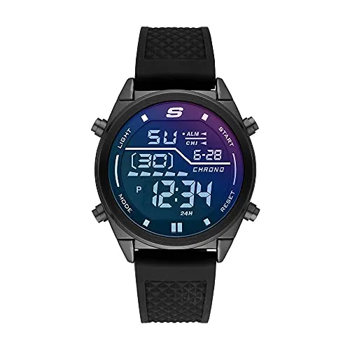 SKECHERS Herren Analog Quartz Uhr SR5142 - Armbanduhren für Herren mit 44 mm Gehäuse, wasserdicht bis 50 m - ideal für Schwimmer und Outdoor-Enthusiasten.