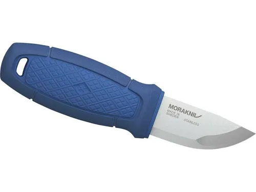 Mora Eldris Neck-Knife - Sandvik-Stahl 12C27, Blauer Griff - Taschenmesser mit hochwertigem Sandvik-Stahl für präzise Schnitte, ideal für Outdoor-Aktivitäten und Survival-Einsätze.