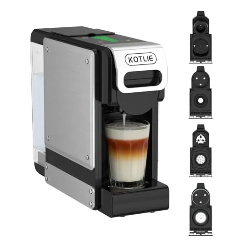 KOTLIE ST-550 Multi-Kapsel Kaffeemaschine – 4 in 1 für Nespresso, Dolce Gusto & gemahlenen Kaffee