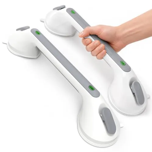 Mannicix 2 Stücke Haltegriff Dusche, Haltegriffe für Senioren (2×Weiß)