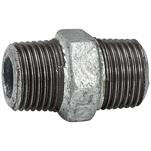 Riegler Doppelgewindenippel 280 AG/AG R 1 1/4 Temperguss schwarz