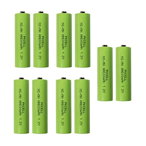 Akku aufladbare Batterie Ni-MH NiMH AA Mignon 1,2 Volt 600mAh Solar 10 STÜCK