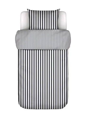 Marc O'Polo Home Bettwäsche Classic Stripe, Satin, 2-teilig - Bettwäsche-Sets aus weichem Bio-Baumwollsatin mit klassischem Streifen-Design, atmungsaktiv und feuchtigkeitsregulierend für optimalen Schlafkomfort.