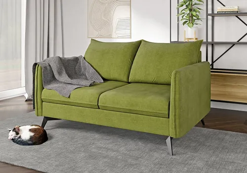 S-Style 2-Sitzer Sofa Azalea mit Schwarz Metall Füßen von S-Style Möbel