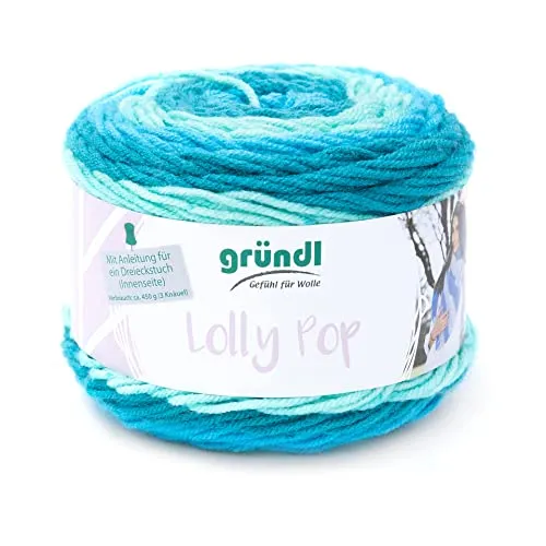 Gründl Lolly Pop Häkel- und Strickgarn (Wollähnliches und waschbares Universalgarn 100% Polyacryl, 150 g / 240 m, Nadelstärke: 5-6, 150 g), Forsty Swirl
