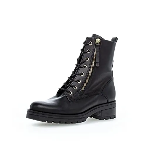 Gabor Damen Combat Boots - Winterstiefel mit Wechselfußbett - Wanderschuhe in moderater Mehrweite (G), gefüttert für extra Wärme und Komfort, ideal für kalte Tage.