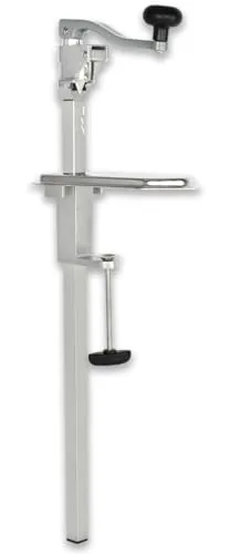 Beeketal 'BDÖ-75' Profi Gastro Tischdosenöffner für bis zu 50 cm hohe Dosen, mit Schneidemesser aus gehärtetem Stahl und Tisch Befestigungszwinge, Dosenöffner mit manueller Handkurbel und Drehknauf