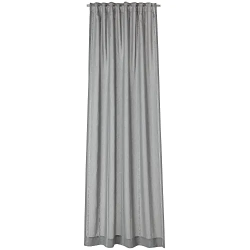 Joop! Fertigschal Bond Anthrazit 130x250 cm - Moderner Fertigschal mit halbtransparenter Optik und verdeckter Schlaufe, ideal für Wohnzimmer und Schlafzimmer, sorgt für eine stilvolle Atmosphäre.