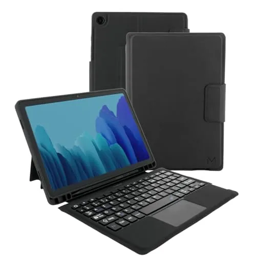Mobilis Schutzhülle für Samsung Galaxy Tab A9+ 11 Zoll mit Bluetooth-Tastatur, abnehmbares Touchpad, Aufbewahrung für Eingabestift S Pen & Stativ, Schutzhülle SM-X210 SM-X216, französische