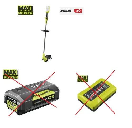 Ryobi 36V Akku-Rasentrimmer RY36LT33A-0 - Rasentrimmer & Motorsensen mit verstellbarer Schnittbreite, ergonomischem Griff für mehr Komfort und variabel einstellbarer Geschwindigkeit für optimale Leistung auf empfindlichen Oberflächen.