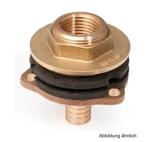 Rehau Rautitan RX+ Wanddurchführung gerade 16 x Rp 1/2 x 28 mm - Robuste Wanddurchführung für die zuverlässige Verbindung von Rohren. Mit Flanschmutter und Scheiben, geeignet für eine Vielzahl von Anwendungen im Rohrsystem.