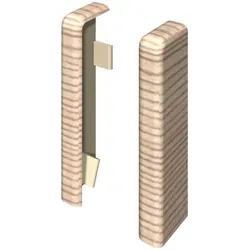 Egger Holzwerkstoffe Sockelleistenendstück Endstück, Braun, Esche, Kunststoff, 2.2x5.9x2.2 cm, Teppiche & Böden, Bodenbeläge, Bodenzubehör, Sockelleisten