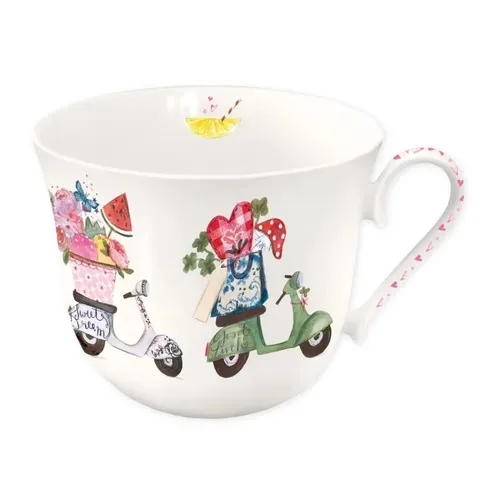 Tasse, Porzellantasse VESPA Das Leben ist eine Reise 11,5cm 0,4l Grätz Verlag