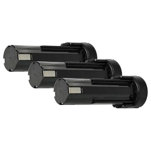 vhbw 3X Akku kompatibel mit Panasonic Minifix 210, SDF-AK210, SDF-AK 210, Pressofix 208 Werkzeug (3300 mAh, NiMH, 2,4 V)