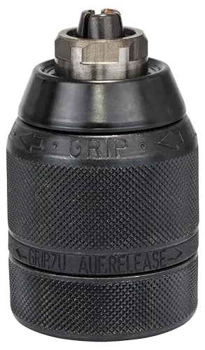 Bosch Accessories Schnellspannbohrfutter 1,5 bis 13 mm - Bohrfutter für bequeme Handhabung ohne Schlüssel, ermöglicht schnelles Einspannen von Bohrern und ist mit den meisten gängigen Modellen kompatibel.