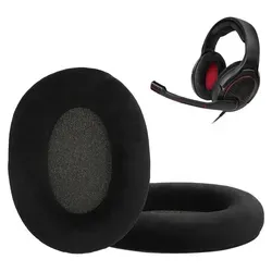 kwmobile 2x Velours Ohr Polster für Sennheiser GAME ZERO / HD380PRO / PXC450 / PXC350 / PC350 / PC360 Ohrpolster - Ersatz Ohrpolster - Kopfhörer - Schwarz
