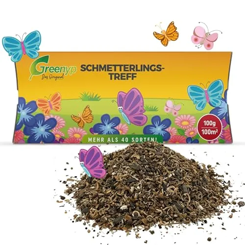 Greenyp Schmetterlingstreff Blumenmischung I für bis zu 100m² I 100g I Blumensamen