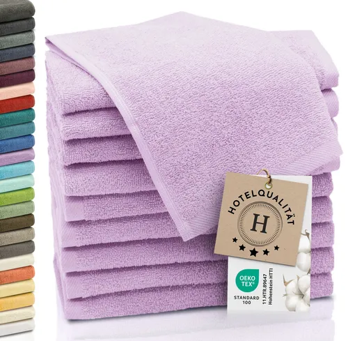 ZOLLNER Gästehandtücher, Walkfrottier (10-St) in pink von Zollner