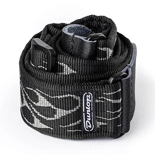 Jim Dunlop Gitarrengurt, Flambe-Grey (graue Flamme)