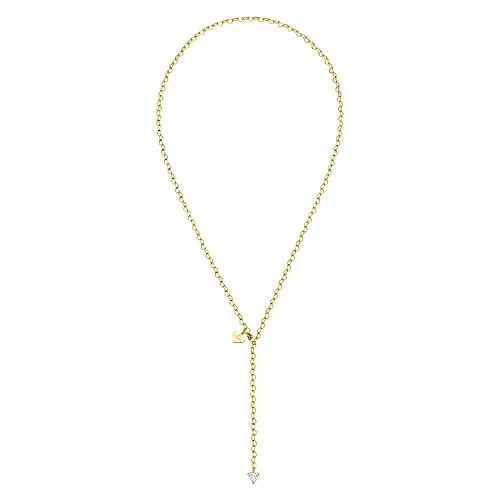 Purelei® Endless Love Kette (Gold) – Romantische Y-Halskette mit Herzanhänger - Ketten für Damen – Wasserfeste Y-Halskette aus Edelstahl mit verstellbarer Länge von 60 cm, ideal für romantische Anlässe und vielseitig kombinierbar.