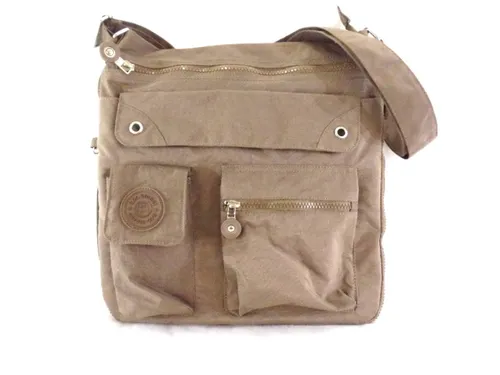 Bag Street Tasche Kaki Damen Umhängetasche Reißverschluss Damentasche