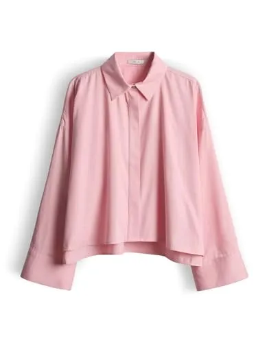 OPUS Damen Langarmbluse FUNDRA Loose Hemdbluse aus Baumwoll Popeline - Moderne Hemdbluse in Coral Blush, ideal für jeden Anlass. Hochwertige Baumwoll-Popeline sorgt für Komfort und lässigen Chic. Vielseitig kombinierbar und perfekt für stilbewusste Frauen.