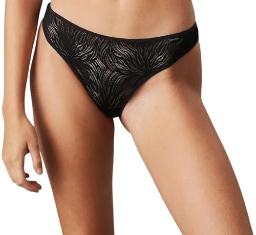 Calvin Klein Damen String Tanga, Schwarz (Black), XS