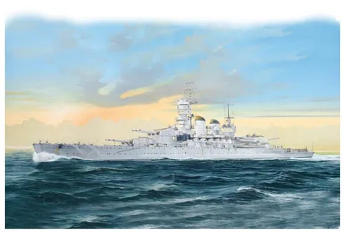 Trumpeter 05778 Italian Navy Battleship RN Littorio 1941 Modellbausatz - Wasserfahrzeug-Modellbausatz im Maßstab 1:700, detailreich und ideal für Sammler und Modellbau-Enthusiasten. Erforderlicher Zusammenbau fördert Kreativität und Geduld.